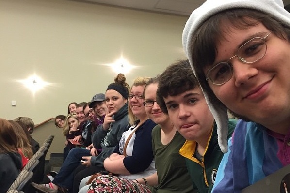 Members of the Mattoon High School journalism team await the start of last weeks IHSA sectional at Illinois State University in Normal. Mattoon students qualified for seven events in Fridays state final at Eastern Illinois University.